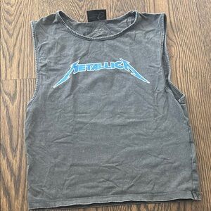 Cotton on Metallica Gray Sleeveless Top